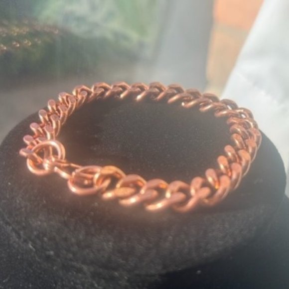 VTG Copper Unisex Chain Link BRACELET - Picture 6 of 8